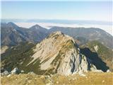 pogled z vrha na Ljubeljsko Babo....